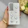 قاب گوشی Galaxy S24 FE سامسونگ رزینی Luxury لنز کرومی طرح گل لوکس کد 124502