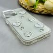 قاب گوشی iPhone 16 آیفون رزینی Luxury لنز کرومی طرح گل لوکس کد 124514