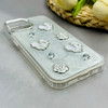 قاب گوشی iPhone 15 آیفون رزینی Luxury لنز کرومی طرح گل لوکس کد 124516