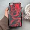 قاب گوشی iPhone 7 Plus / iPhone 8 Plus آیفون پشت گلس شیشه ای گل سرخ کد 97640