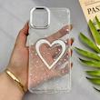 قاب گوشی Galaxy A06 سامسونگ لاکچری رزینی ماربل شاین لنز کرومی برجسته قلبی کیوت کد 125847