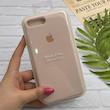 قاب گوشی iPhone 7 Plus - iPhone 8 Plus آیفون سیلیکونی اورجینال پاک کنی درجه یک زیربسته صورتی روشن کد 125993