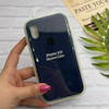 قاب گوشی iPhone X - iPhone XS آیفون سیلیکونی اورجینال پاک کنی درجه یک زیربسته سرمه ای کد 126028