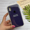 قاب گوشی iPhone X - iPhone XS آیفون سیلیکونی اورجینال پاک کنی درجه یک زیربسته بنفش تیره کد 126031