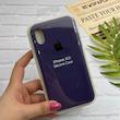 قاب گوشی iPhone X - iPhone XS آیفون سیلیکونی اورجینال پاک کنی درجه یک زیربسته بنفش تیره کد 126031
