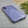 قاب گوشی iPhone X - iPhone XS آیفون سیلیکونی اورجینال پاک کنی درجه یک زیربسته بنفش روشن کد 126032