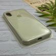 قاب گوشی iPhone X - iPhone XS آیفون سیلیکونی اورجینال پاک کنی درجه یک زیربسته شیری کد 126046