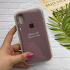 قاب گوشی iPhone X - iPhone XS آیفون سیلیکونی اورجینال پاک کنی درجه یک زیربسته بنفش کدر کد 126049