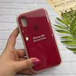 قاب گوشی iPhone X - iPhone XS آیفون سیلیکونی اورجینال پاک کنی درجه یک زیربسته آلبالویی کد 126051