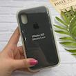 قاب گوشی iPhone X - iPhone XS آیفون سیلیکونی اورجینال پاک کنی درجه یک زیربسته خاکستری کد 126054