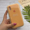 قاب گوشی iPhone X - iPhone XS آیفون سیلیکونی اورجینال پاک کنی درجه یک زیربسته نارنجی روشن کد 126062