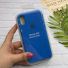 قاب گوشی iPhone X - iPhone XS آیفون سیلیکونی اورجینال پاک کنی درجه یک زیربسته آبی کد 126068