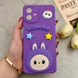 قاب گوشی Galaxy A07 سامسونگ سیلیکونی فانتزی عروسکی برجسته طرح لبوبو LABUBU محافظ لنزدار بنفش کد 126172
