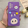 قاب گوشی Galaxy A32 4G سامسونگ سیلیکونی فانتزی عروسکی برجسته طرح لبوبو LABUBU محافظ لنزدار بنفش کد 126192