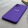 قاب گوشی Galaxy A07 سامسونگ سیلیکونی اورجینال پاک کنی درجه یک زیربسته ارغوانی کد 97711