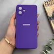 قاب گوشی Galaxy A07 سامسونگ سیلیکونی اورجینال پاک کنی درجه یک زیربسته ارغوانی کد 97711