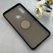 قاب گوشی Galaxy A20S سامسونگ پشت مات هولدر دار انگشتی مگنتی مشکی کد 97742