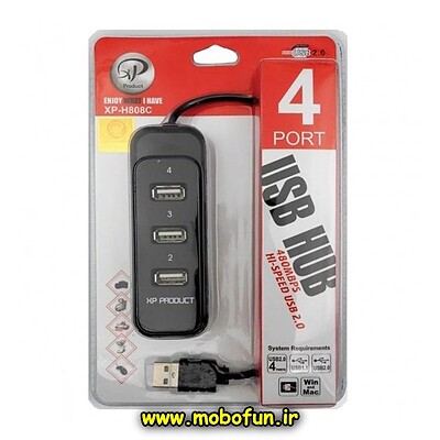 مشخصات و خرید هاب XP Product ایکس پی پروداکت چهار پورت USB 2.0 مدل XP-H808D، خرید هاب XP Product ایکس پی پروداکت چهار پورت USB 2.0 مدل XP-H808D از فروشگاه موبوفان، قیمت هاب XP Product ایکس پی پروداکت چهار پورت USB 2.0 مدل XP-H808D