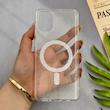 قاب گوشی Galaxy A71 سامسونگ Luxury طلقی شفاف رزینی PTO طرح مگ سیف شاین اکلیلی کد 124908