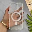 قاب گوشی iPhone 16 Pro Max آیفون Luxury طلقی شفاف رزینی PTO طرح مگ سیف شاین اکلیلی کد 124925