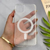 قاب گوشی iPhone 11 Pro Max آیفون Luxury طلقی شفاف رزینی PTO طرح مگ سیف شاین اکلیلی کد 124930