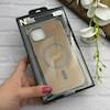 قاب گوشی iPhone 13 - 14 آیفون سوزنی لاکچری مگ سیف دار دور کرومی اورجینال NEW CASE قهوه ای کد 125041