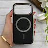 قاب گوشی iPhone 17 Pro آیفون سوزنی لاکچری مگ سیف دار دور کرومی اورجینال NEW CASE مشکی کد 125045