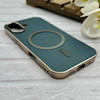 قاب گوشی iPhone 17 آیفون سوزنی لاکچری مگ سیف دار دور کرومی اورجینال NEW CASE سرمه ای کد 125047