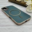 قاب گوشی iPhone 17 آیفون سوزنی لاکچری مگ سیف دار دور کرومی اورجینال NEW CASE سرمه ای کد 125047