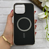 قاب گوشی iPhone 16 Pro Max آیفون سوزنی لاکچری مگ سیف دار دور کرومی اورجینال NEW CASE مشکی کد 125054