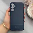 قاب گوشی Galaxy A16 سامسونگ کربن Puloka سیلیکونی ژله ای محافظ لنز دار سرمه ای کد 125329