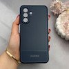 قاب گوشی Galaxy A17 سامسونگ کربن Puloka سیلیکونی ژله ای محافظ لنز دار سرمه ای کد 125330