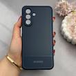 قاب گوشی Galaxy A17 سامسونگ کربن Puloka سیلیکونی ژله ای محافظ لنز دار سرمه ای کد 125330
