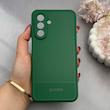 قاب گوشی Galaxy A17 سامسونگ کربن Puloka سیلیکونی ژله ای محافظ لنز دار سبز کد 125333