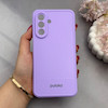 قاب گوشی Galaxy A17 سامسونگ کربن Puloka سیلیکونی ژله ای محافظ لنز دار یاسی کد 125334