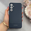 قاب گوشی Galaxy A55 سامسونگ کربن Puloka سیلیکونی ژله ای محافظ لنز دار سرمه ای کد 125339