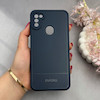 قاب گوشی Galaxy A11 - M11 سامسونگ کربن Puloka سیلیکونی ژله ای محافظ لنز دار سرمه ای کد 125340