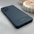 قاب گوشی Galaxy A12 - M12 سامسونگ کربن Puloka سیلیکونی ژله ای محافظ لنز دار سرمه ای کد 125349
