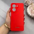 قاب گوشی Redmi A5 - Poco C71 شیائومی کربن Puloka سیلیکونی ژله ای محافظ لنز دار قرمز کد 125374