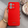 قاب گوشی Redmi 15C - Poco C85 شیائومی کربن Puloka سیلیکونی ژله ای محافظ لنز دار قرمز کد 125375