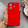 قاب گوشی Redmi Note 14 4G شیائومی کربن Puloka سیلیکونی ژله ای محافظ لنز دار قرمز کد 125391