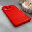 قاب گوشی Redmi Note 14 4G شیائومی کربن Puloka سیلیکونی ژله ای محافظ لنز دار قرمز کد 125391