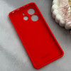 قاب گوشی Redmi Note 14 4G شیائومی کربن Puloka سیلیکونی ژله ای محافظ لنز دار قرمز کد 125391