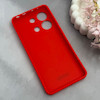 قاب گوشی Redmi Note 13 4G شیائومی کربن Puloka سیلیکونی ژله ای محافظ لنز دار قرمز کد 125396