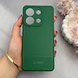 قاب گوشی Redmi Note 13 4G شیائومی کربن Puloka سیلیکونی ژله ای محافظ لنز دار سبز کد 125397