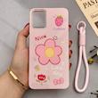 قاب گوشی Galaxy A06 سامسونگ اکلیلی شاین Flower سخت بنددار کنفی گل صورتی کد 125408