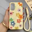 قاب گوشی Galaxy A14 سامسونگ اکلیلی شاین Flower سخت بنددار کنفی گل زرد کد 125411