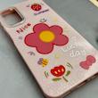 قاب گوشی Galaxy A14 سامسونگ اکلیلی شاین Flower سخت بنددار کنفی گل صورتی کد 125412
