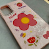 قاب گوشی Galaxy A15 سامسونگ اکلیلی شاین Flower سخت بنددار کنفی گل صورتی کد 125413
