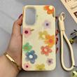 قاب گوشی Galaxy A15 سامسونگ اکلیلی شاین Flower سخت بنددار کنفی گل زرد کد 125414